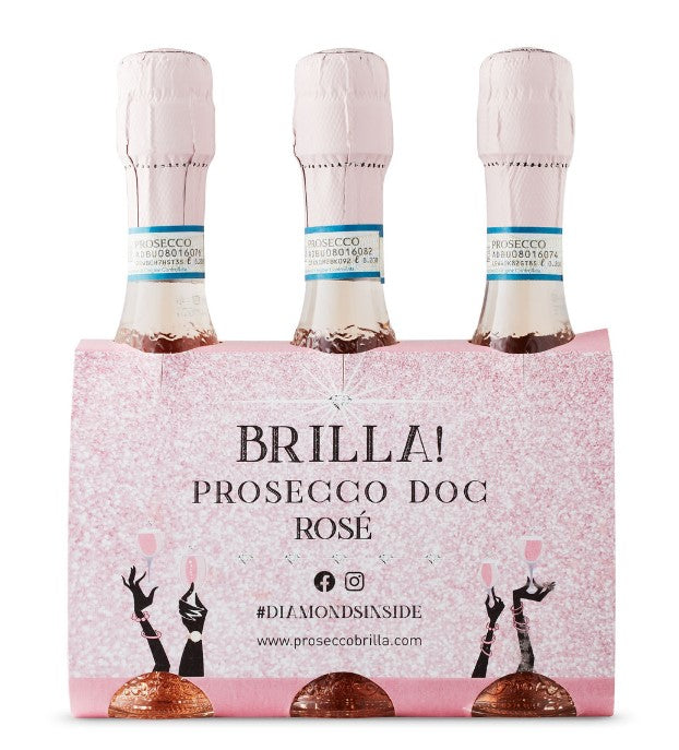 Brilla Prosecco Rose DOC 200ml 3pk