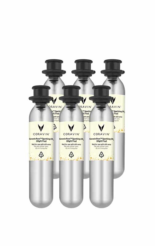 Coravin Pure Sparkling CO2 Capsules 6pk